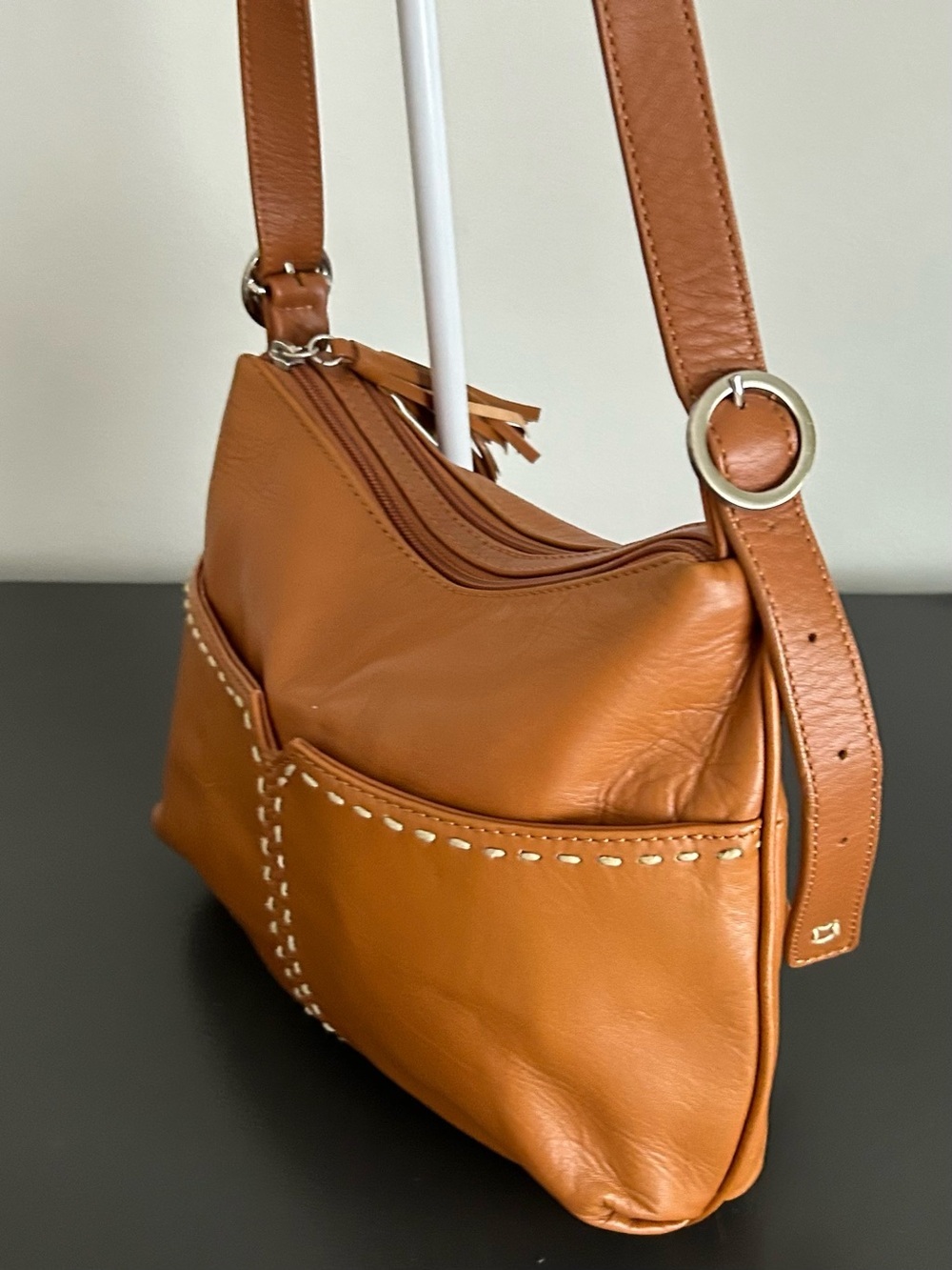 Sigrid Olsen Brown Leather Slouchy Hobo Shoulder Bag - Picture 6 of 13